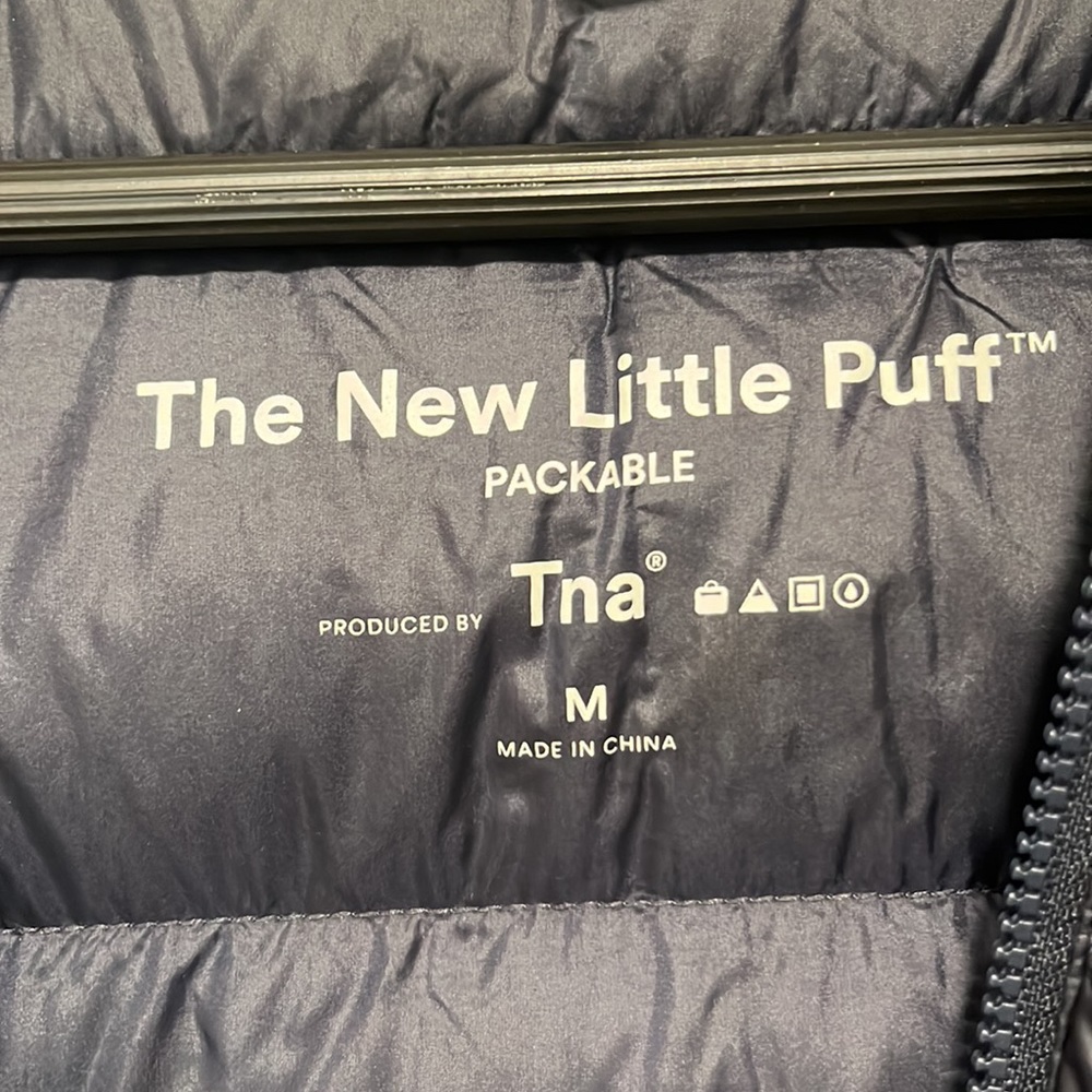 Navy Long Puffer Jacket. Packable - image 4